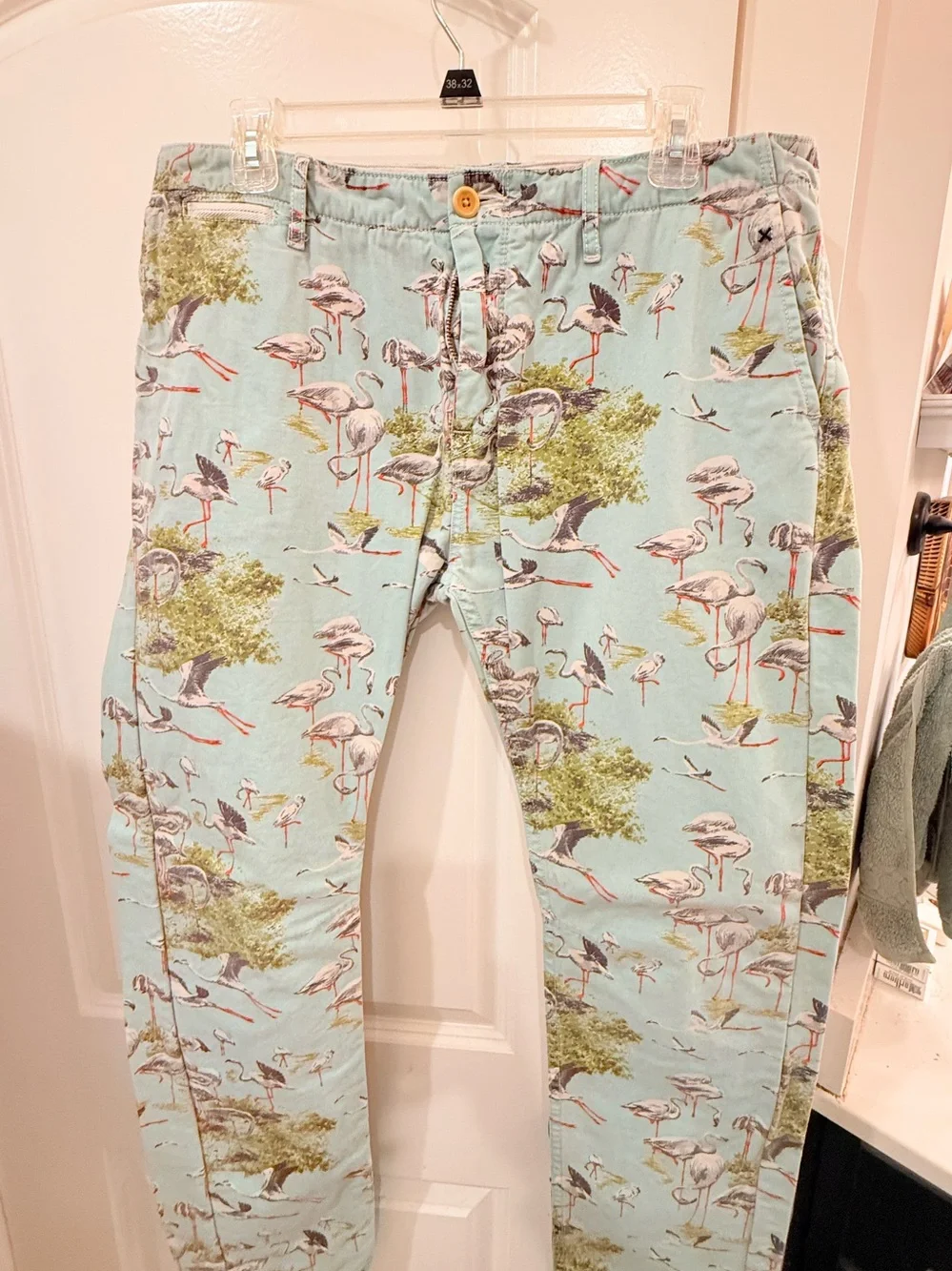 Scotch & Soda Light Blue Flamingo-Print Chinos - Picture 6 of 6